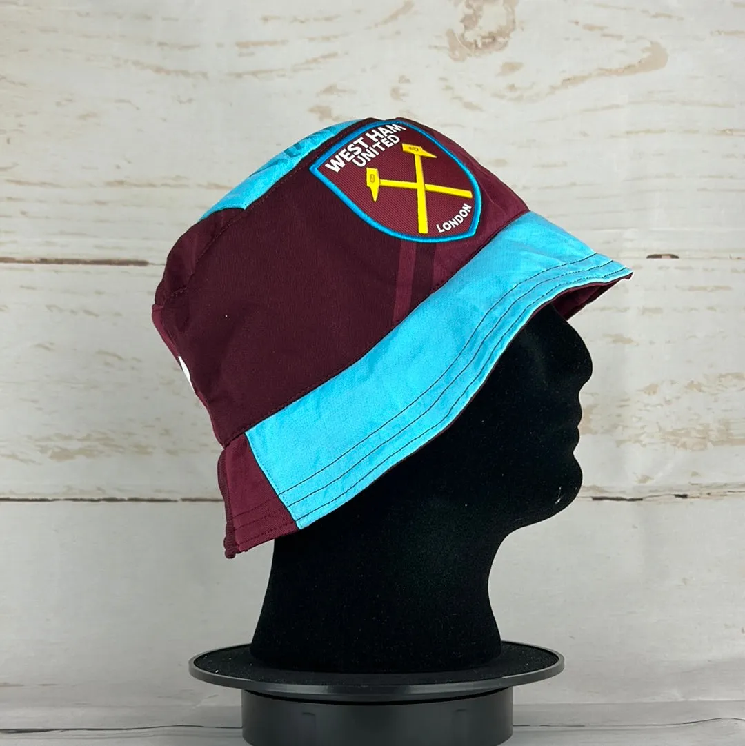 West Ham 2017/2018 Upcycled Home Shirt Bucket Hat