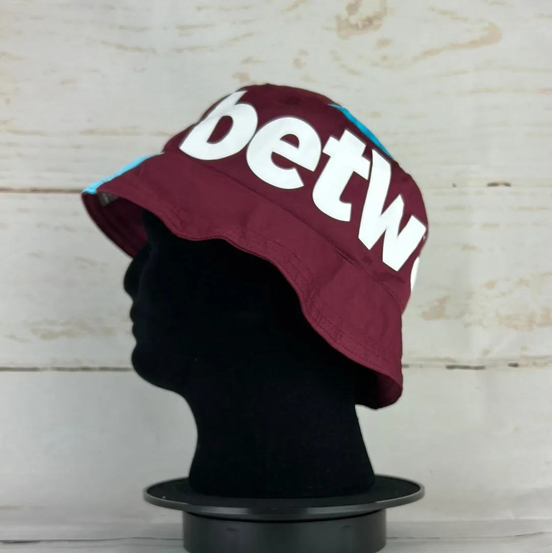 West Ham 2017/2018 Upcycled Home Shirt Bucket Hat