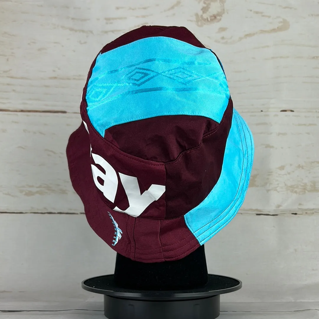 West Ham 2017/2018 Upcycled Home Shirt Bucket Hat