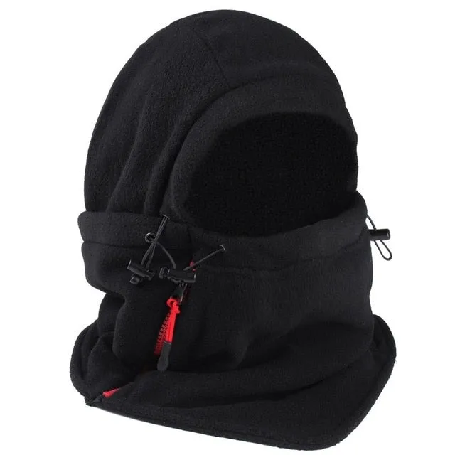 Winter Fleece Balaclava Face Mask Casual Warm Knitted Winter Beanie