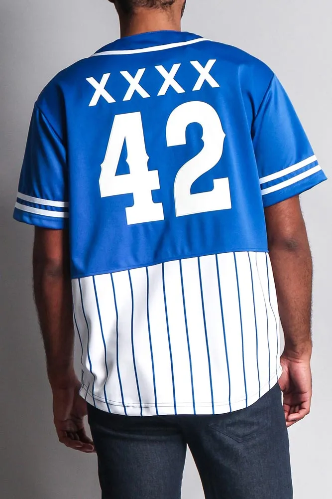 XXXX Pinstripe Block Baseball Jersey