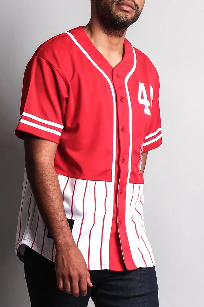 XXXX Pinstripe Block Baseball Jersey