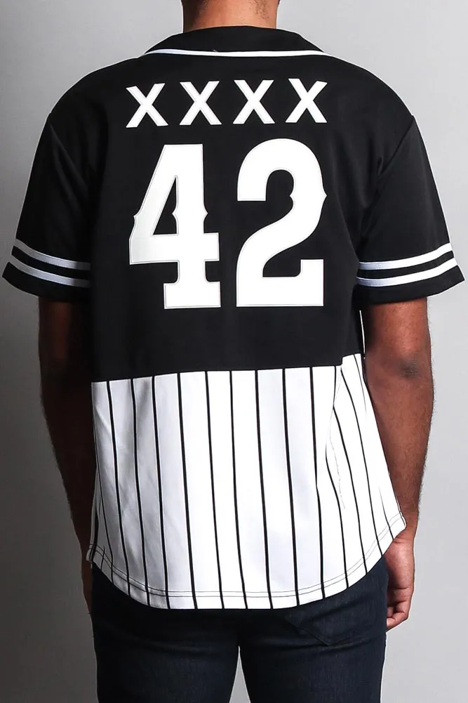 XXXX Pinstripe Block Baseball Jersey