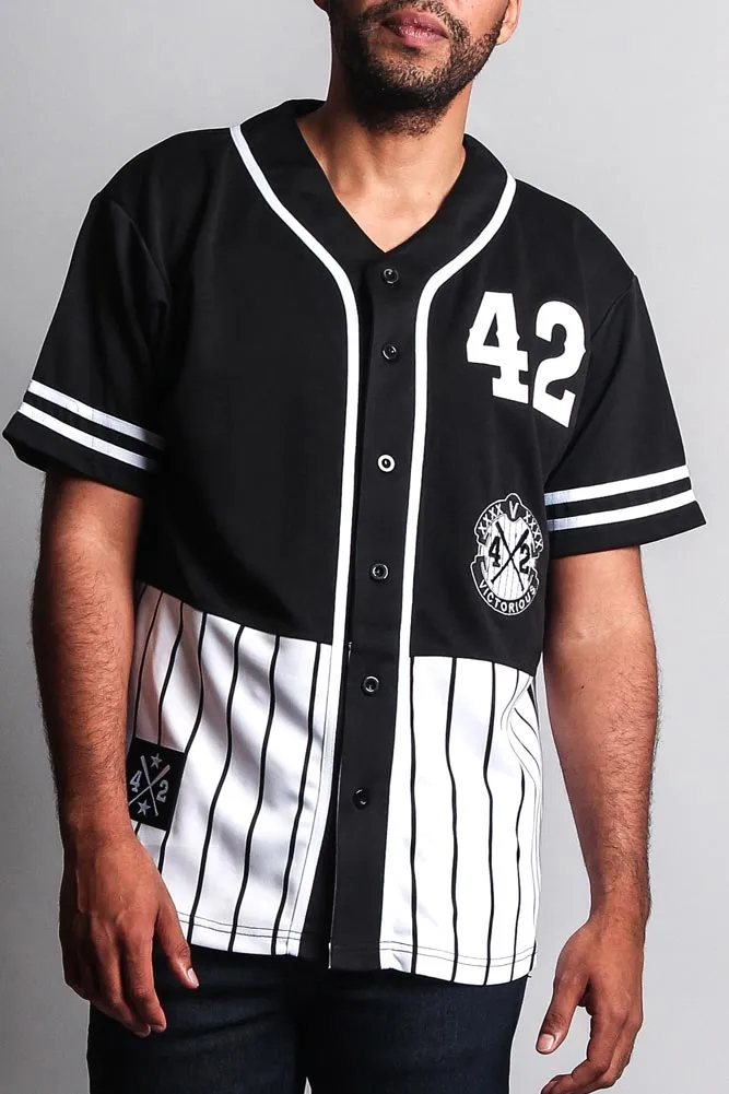 XXXX Pinstripe Block Baseball Jersey