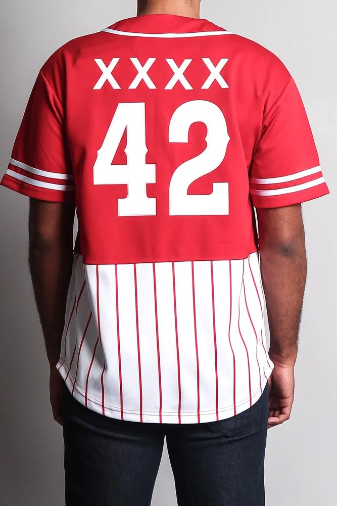 XXXX Pinstripe Block Baseball Jersey