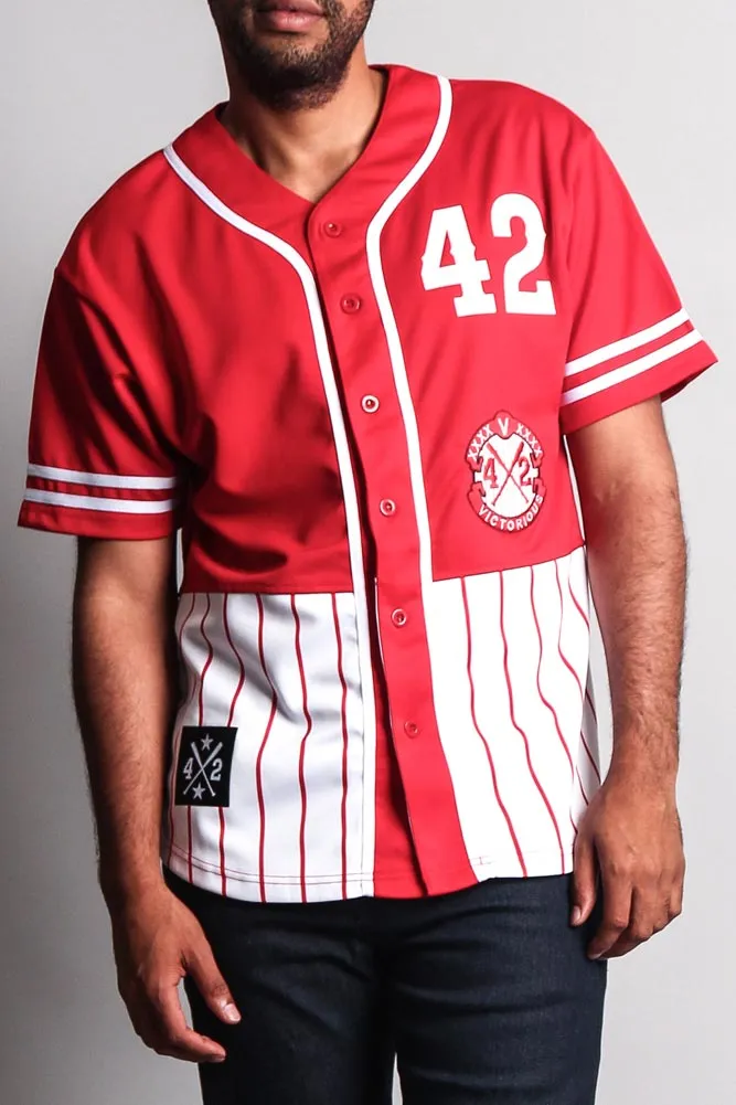 XXXX Pinstripe Block Baseball Jersey