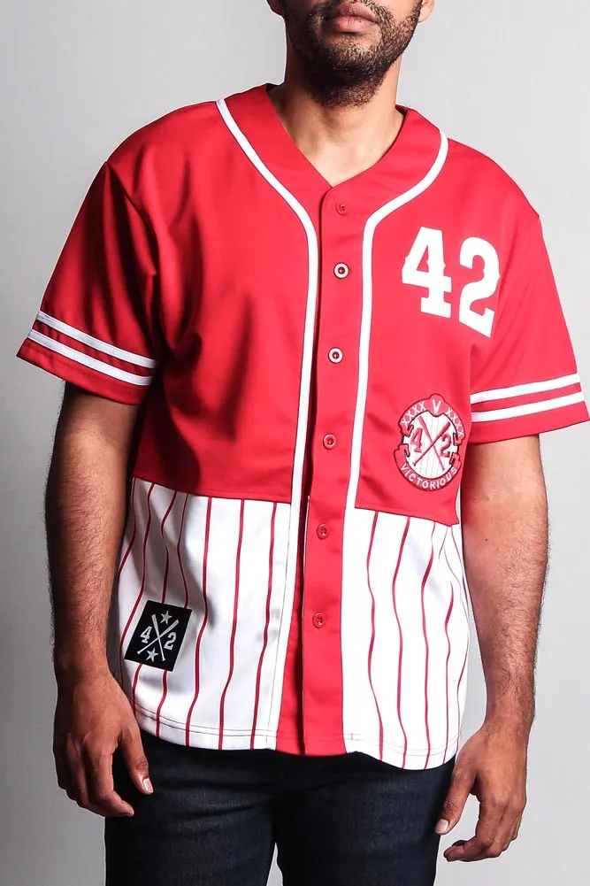 XXXX Pinstripe Block Baseball Jersey