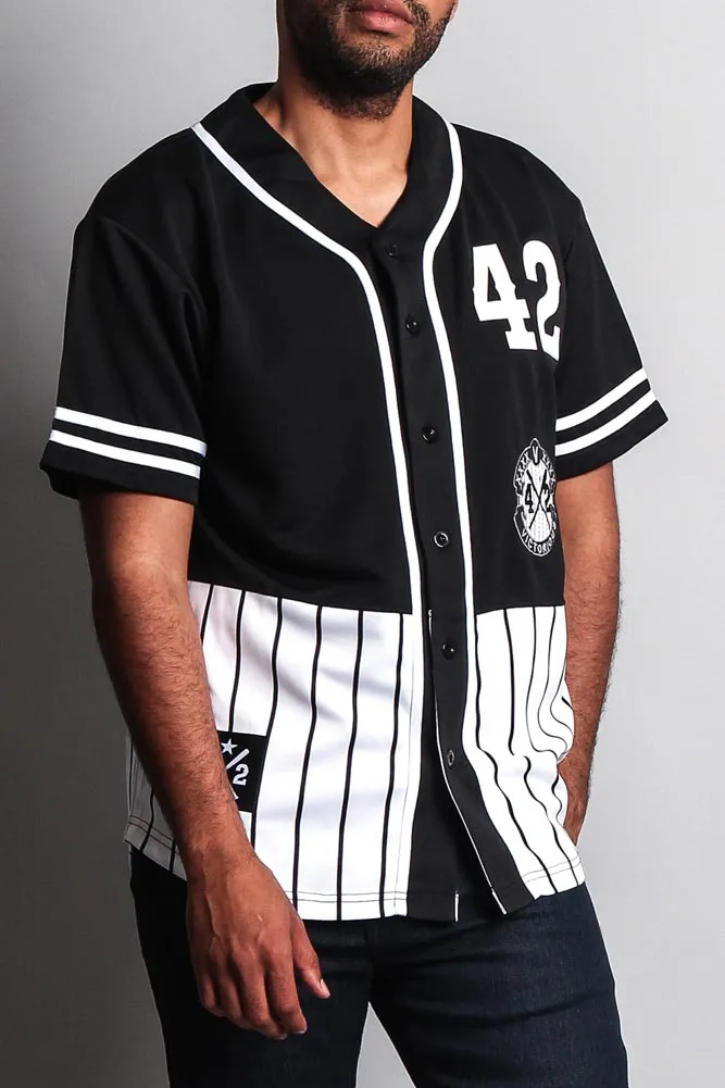 XXXX Pinstripe Block Baseball Jersey